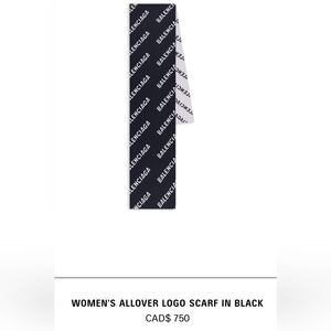 Balenciaga Allover Logo Scarf